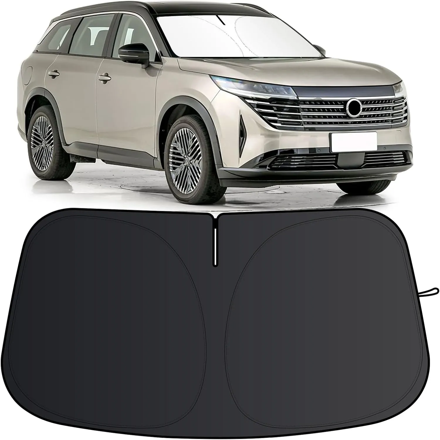 Windshield Sun Shade for Nissan Pathfinder 2022-2025 Foldable Sun Visor Protector for Pathfinder Accessories Sunshade Car Front Window Sunshades Blocks UV Rays