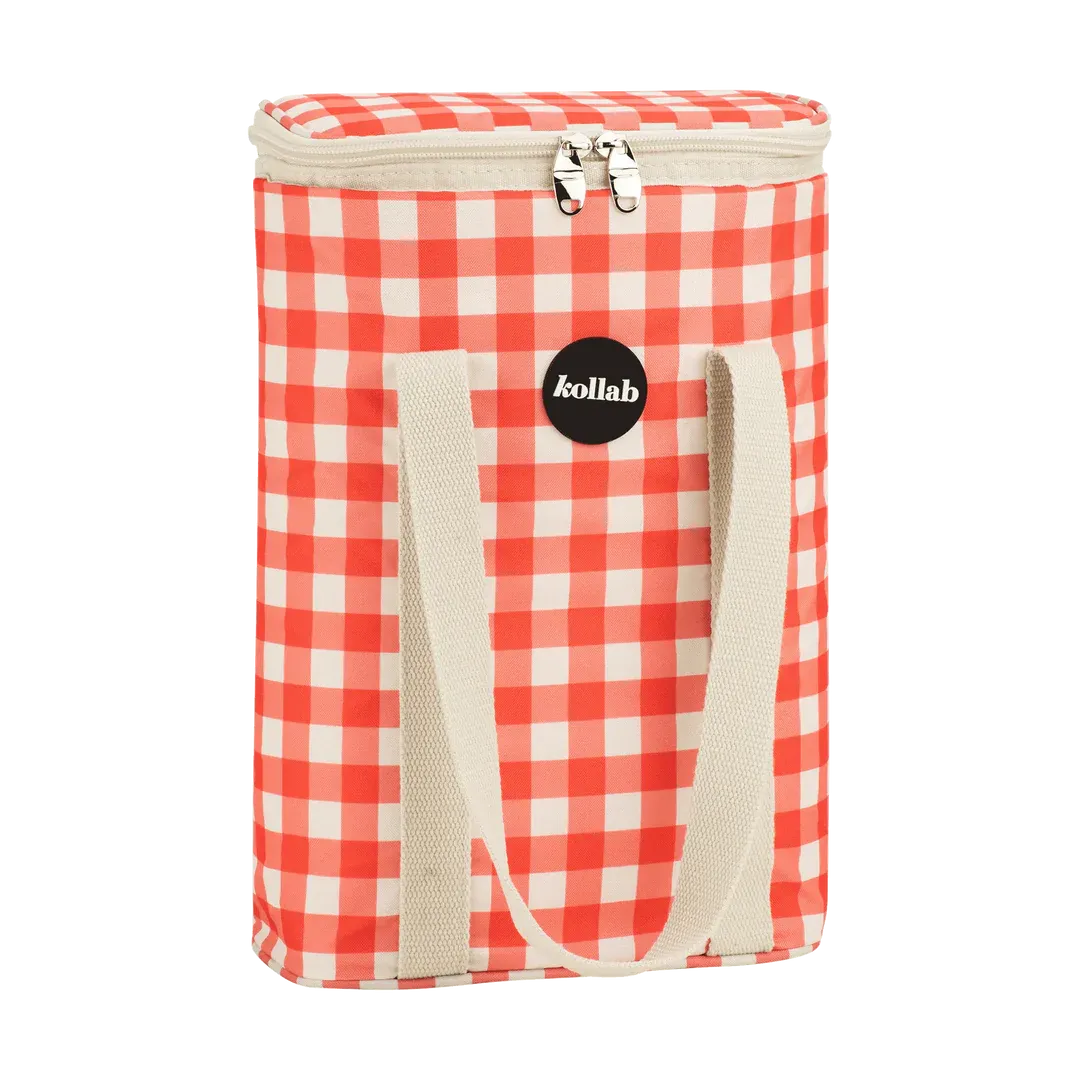 Wine Cooler Bag Red Check