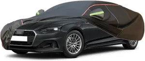 WOLWES Car Cover are Suitable for Audi A5 Sportback All-Weather Windproof, Snowproof, Rainproof, UV-Protected and Breathable All-Season Universal with Side Door Zip Oxford Cloth Car Cover (Color : Bl