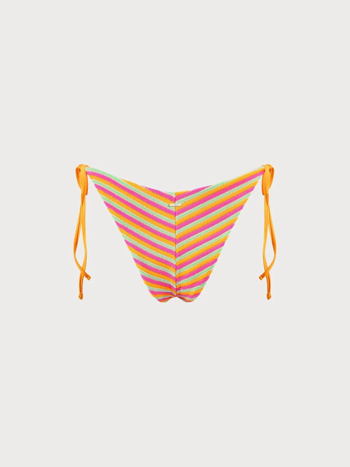 Women's Ribbed Tie Reversible Bikini Bottom Adjustable Hipster Full & High Cut Swimsuit