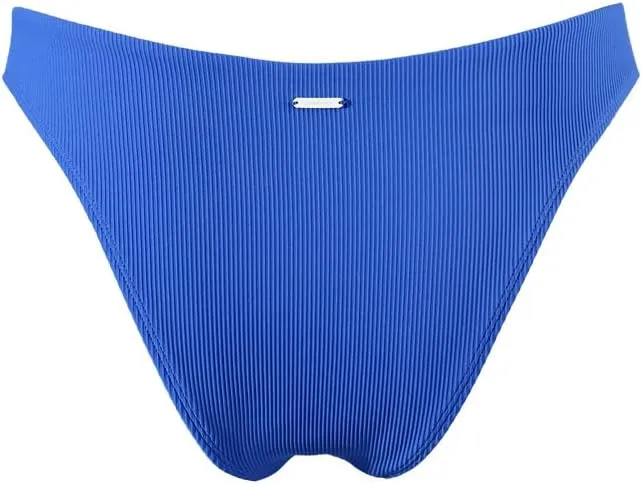 Women's Ribbed Tie Reversible Bikini Bottom Adjustable Hipster Full & High Cut Swimsuit