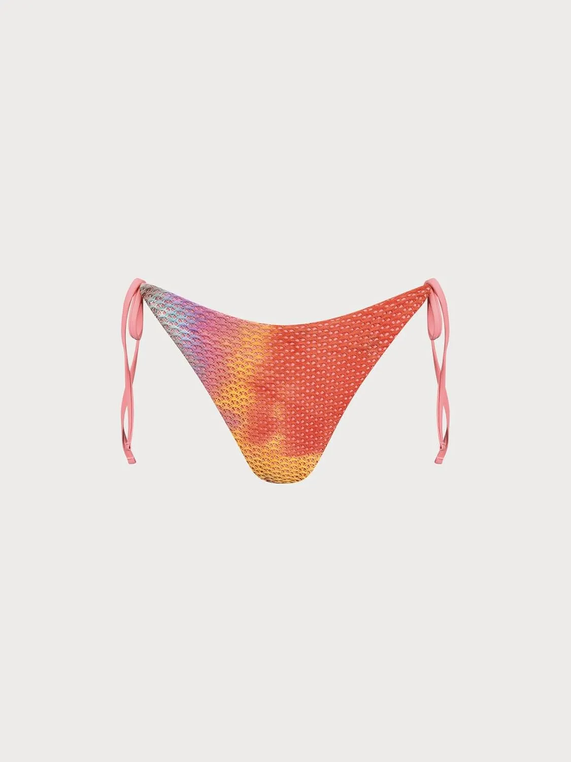 Women's Ribbed Tie Reversible Bikini Bottom Adjustable Hipster Full & High Cut Swimsuit