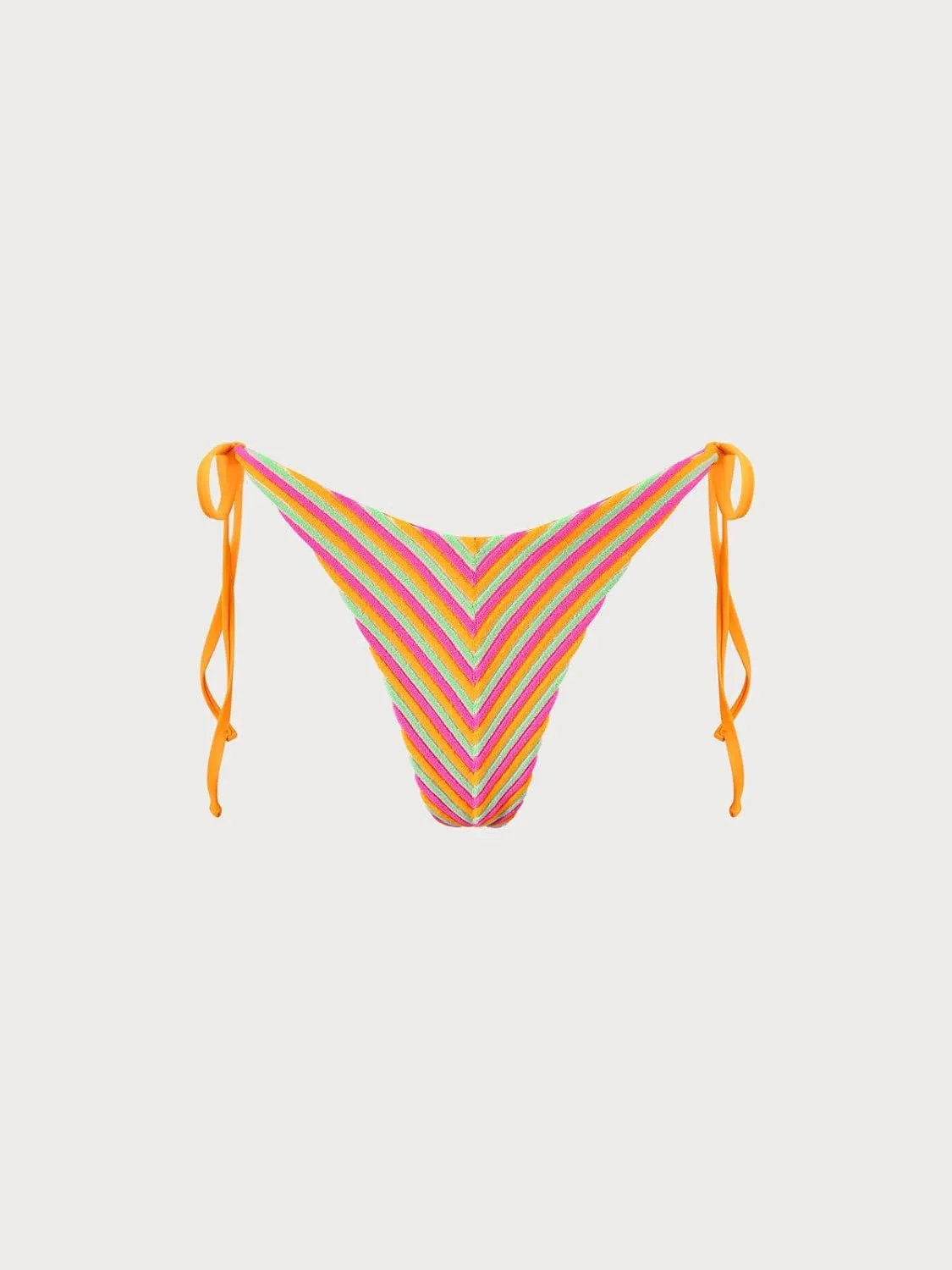 Women's Ribbed Tie Reversible Bikini Bottom Adjustable Hipster Full & High Cut Swimsuit