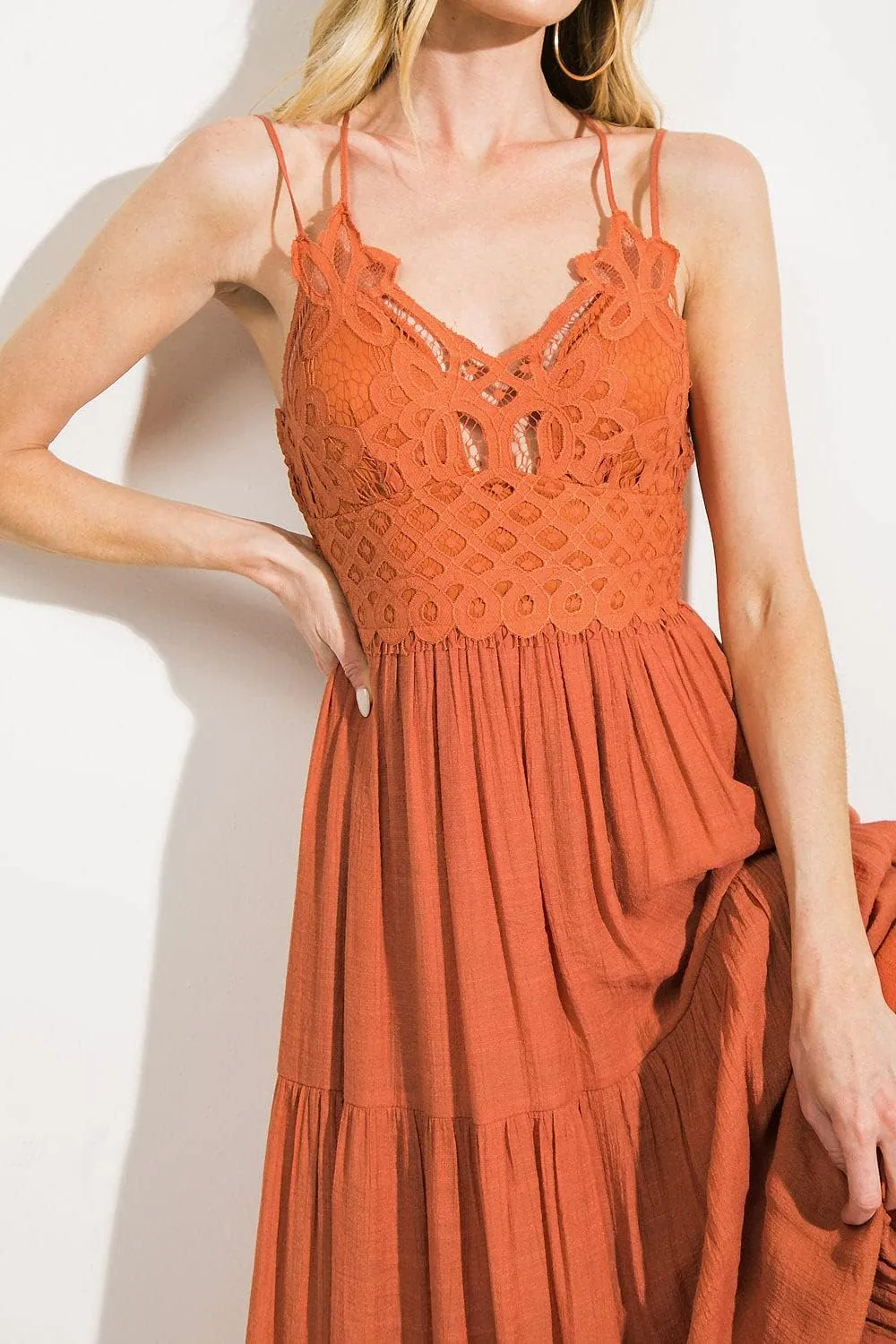 Women's Special Occasion Lace Formal Maxi Dress