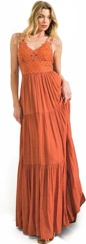 Women's Special Occasion Lace Formal Maxi Dress
