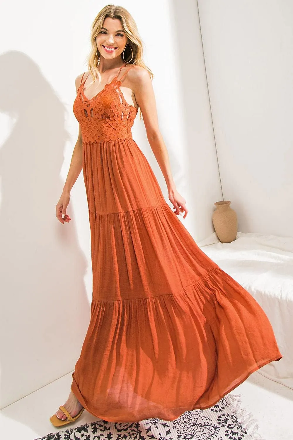 Women's Special Occasion Lace Formal Maxi Dress