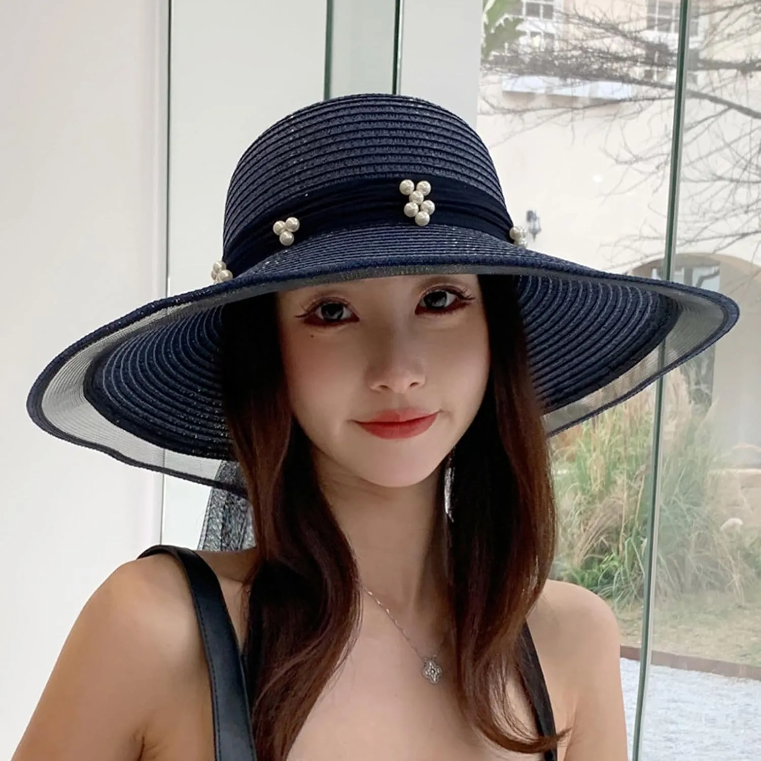 Women's Straw Wide Brim Sun hat Summer Beach hat Straw Hats Foldable Sun hat Luffy Straw hat