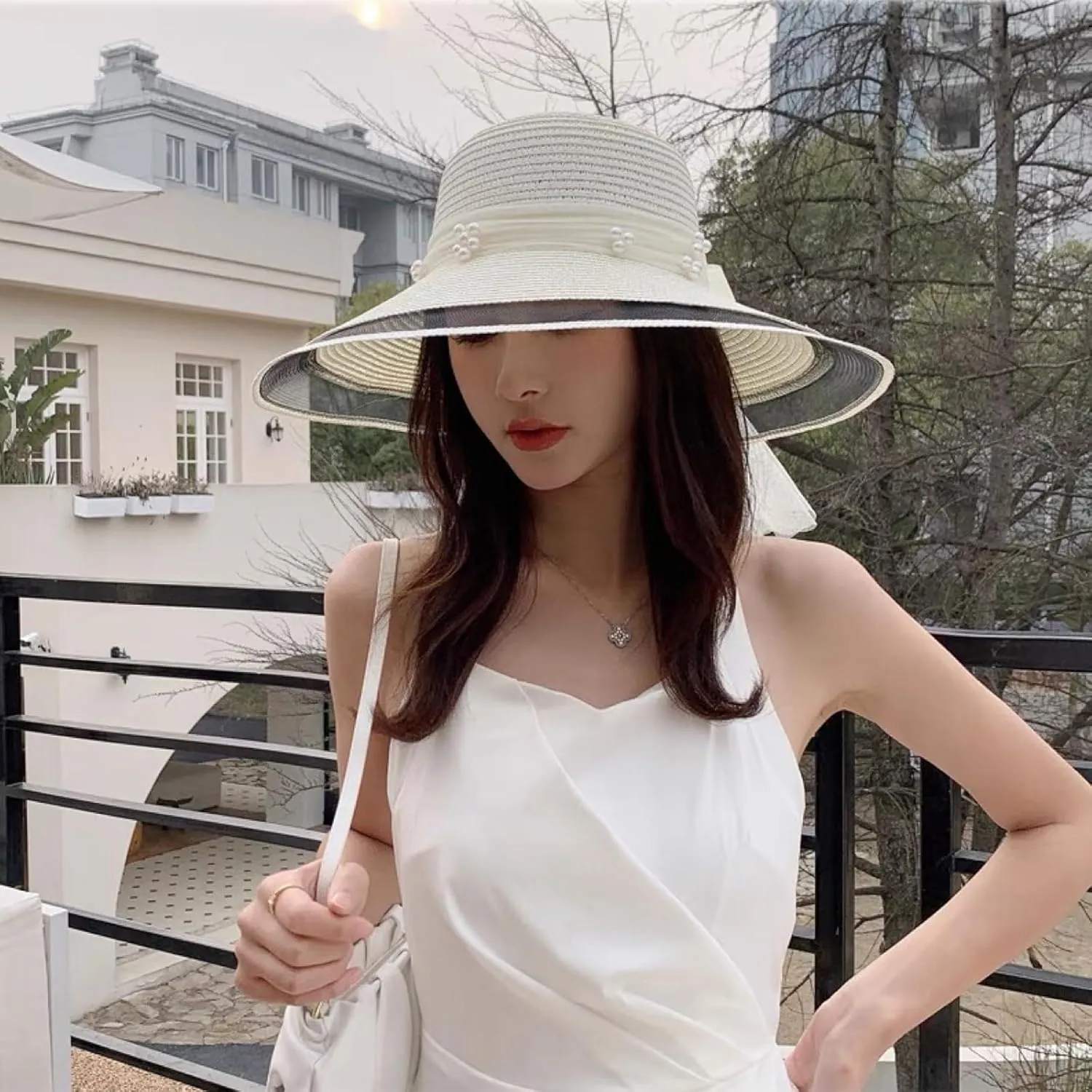 Women's Straw Wide Brim Sun hat Summer Beach hat Straw Hats Foldable Sun hat Luffy Straw hat