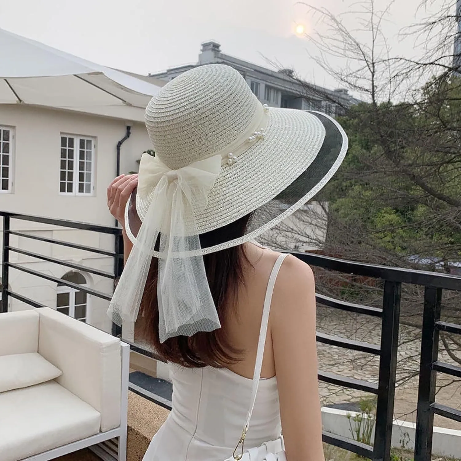 Women's Straw Wide Brim Sun hat Summer Beach hat Straw Hats Foldable Sun hat Luffy Straw hat