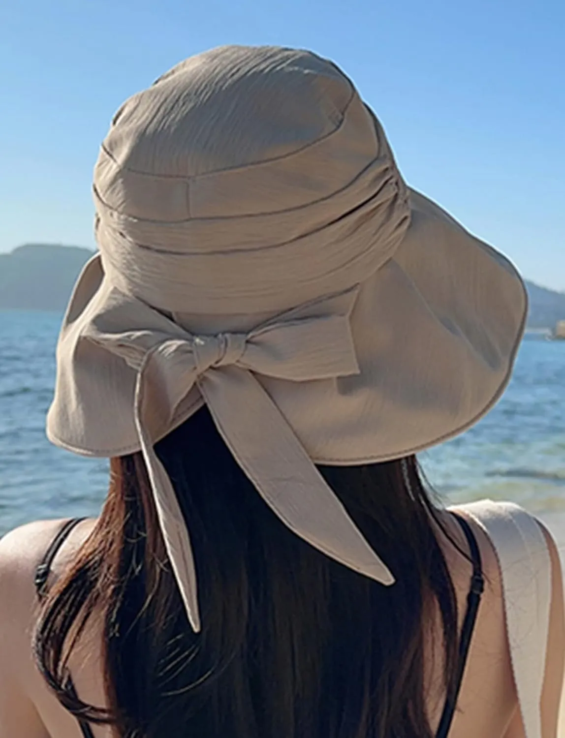 Women's Sun Hat Wide Brim Beach Sun Protection Bucket Hat for Summer Fishing Cap Gardening