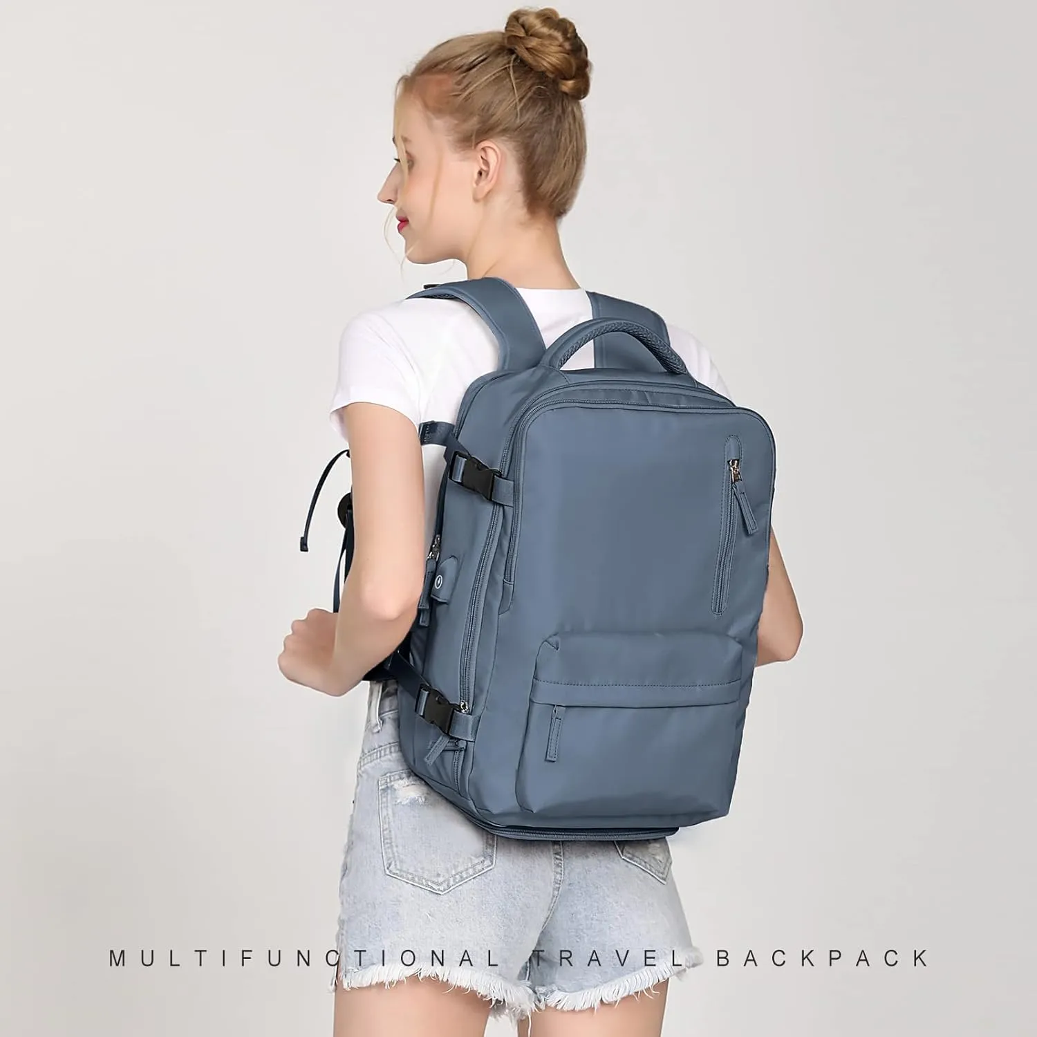 WONHOX Large Travel Backpack Carry on Flight Approved Laptop Work Business Backpack for Women Men Mochila de Viaje