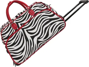 World Traveler Animal Prints 21-inch Carry-on Rolling Duffel Bag