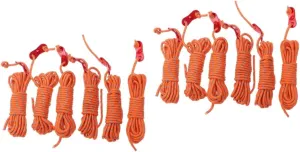 Yardwe 2sets 4m Outdoor Tent Ropes Reflective Guy Lines with Tensioners Rope Nylon Guyline Cord for Camping Hiking Tent Canopy 6pack*2