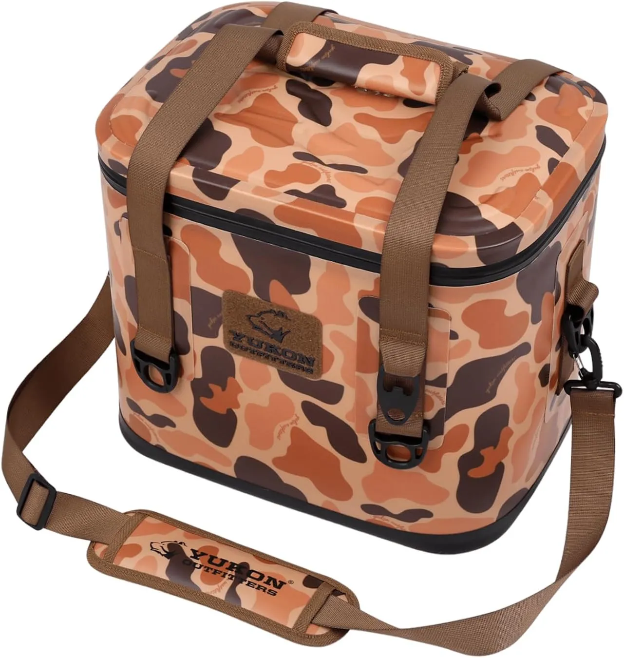 Yukon Outfitters 30 Can Tech Cooler Bag, 54-Liter Durable TRU Welded Leakproof Insulated Outdoor Camping Boating Meal & Drink Lunchbox w/Airtight Zippers, Padded Carry Handle & Shoulder Strap