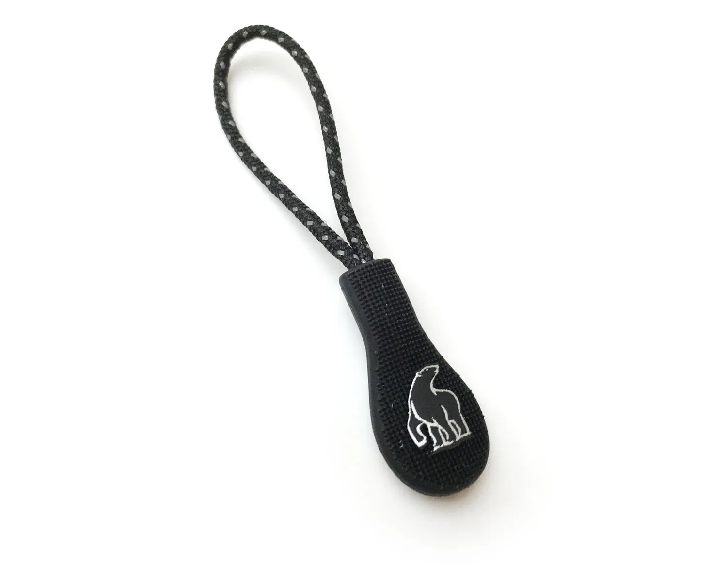 Zipper Puller Drop Shape/Bear (10 pcs) - Black